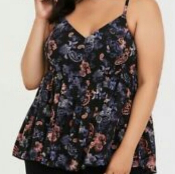 torrid Tops - Torrid paisley baby doll tank top / shirt